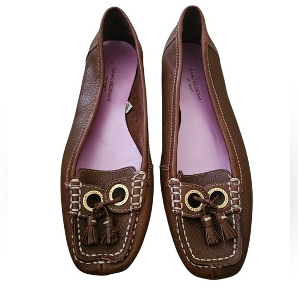 Isaac Mizrahi Gold Detail Tassel Loafer Flats Women 9.5 - Picture 1 of 6